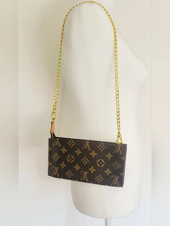 Authentic Louis Vuitton Brown Monogram Pouch,serial number:AR0997 - Picture 9 of 16